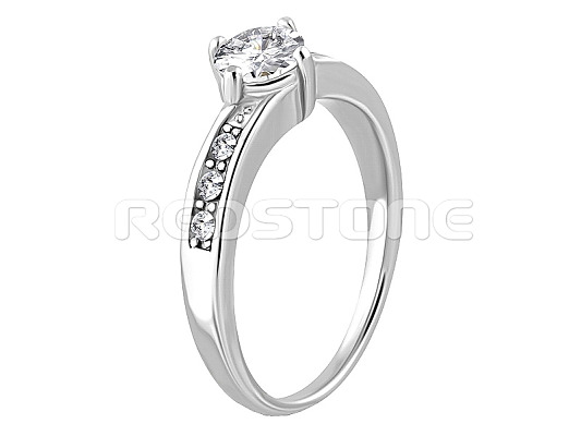 Prsteň z chirurgickej ocele so zirkónmi